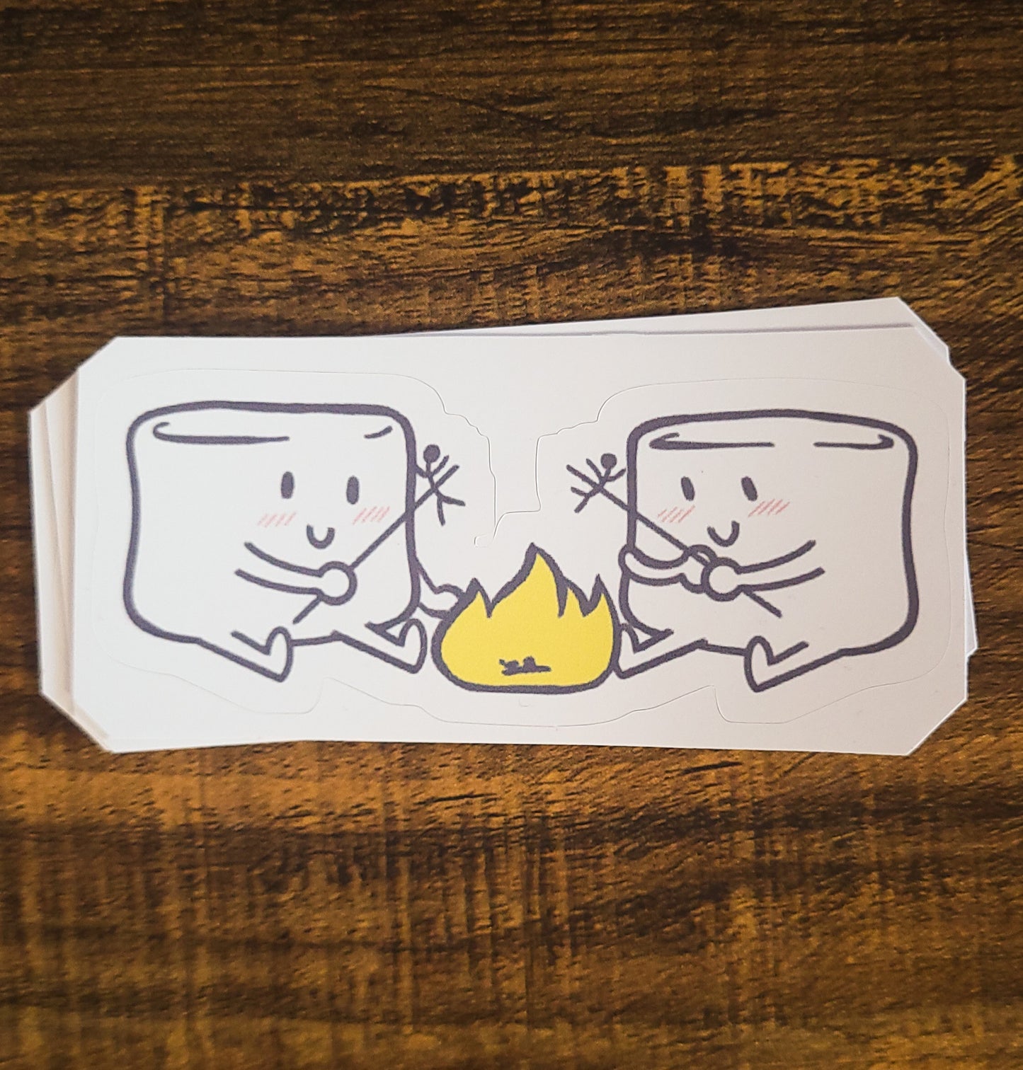 Roasting Marshmallow Sticker