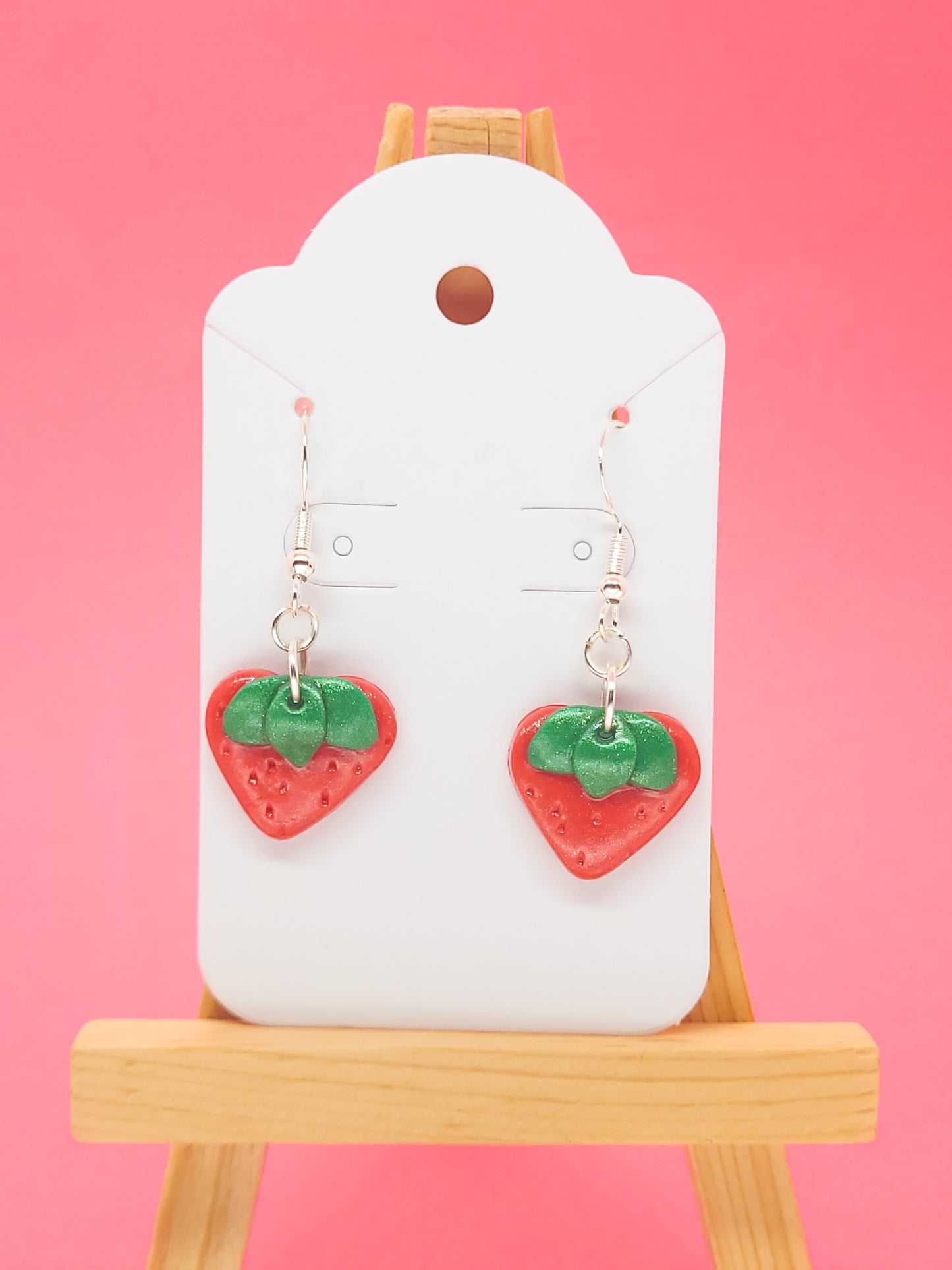 Flat Strawberry Earrings