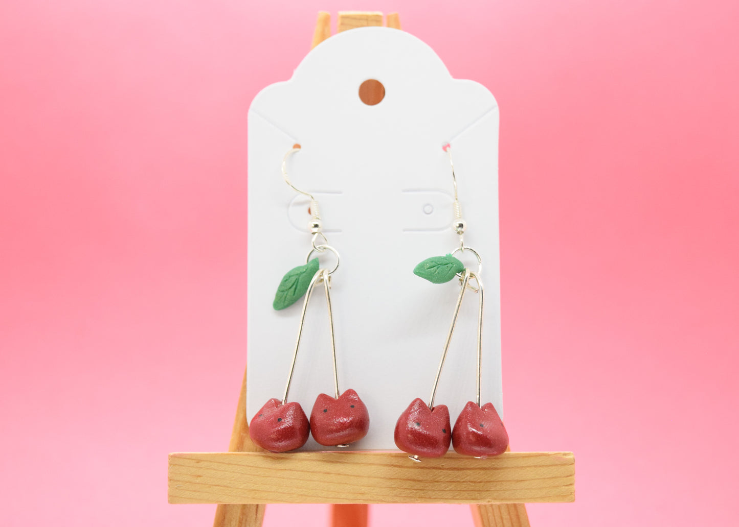 Cherry Cat Earrings