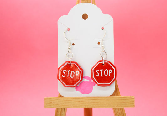 Stop Sign Earrings