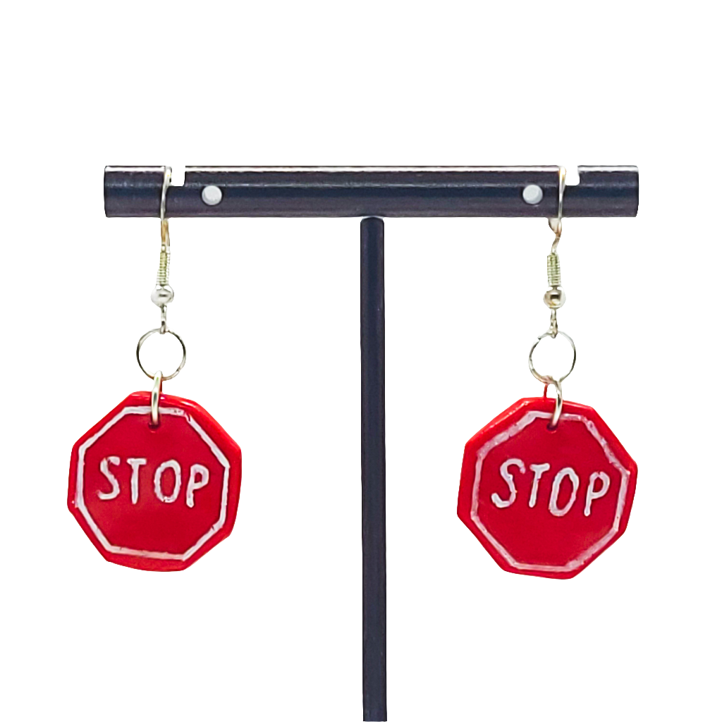 Stop Sign Earrings