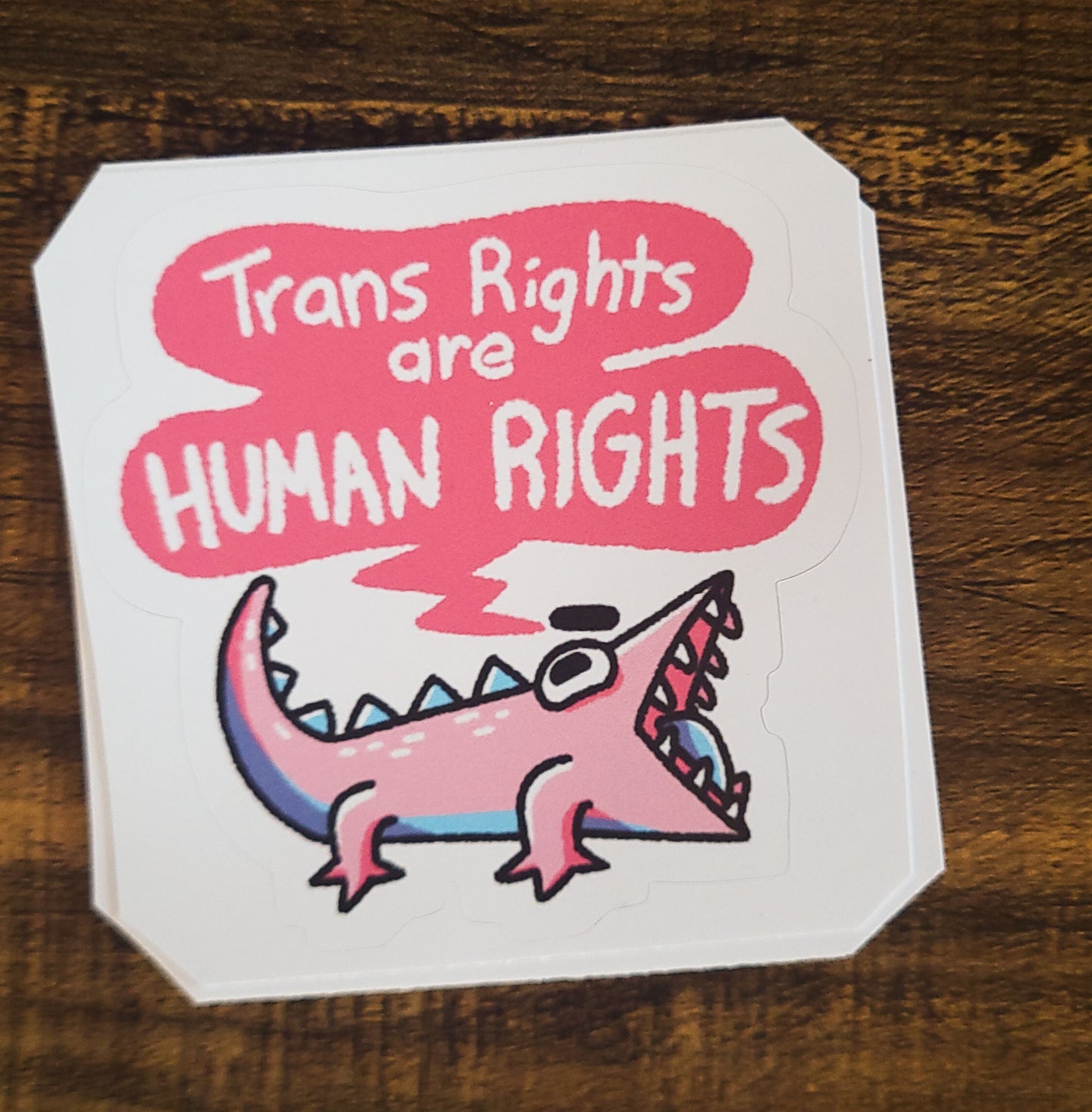 Trans Rights Lizard Sticker