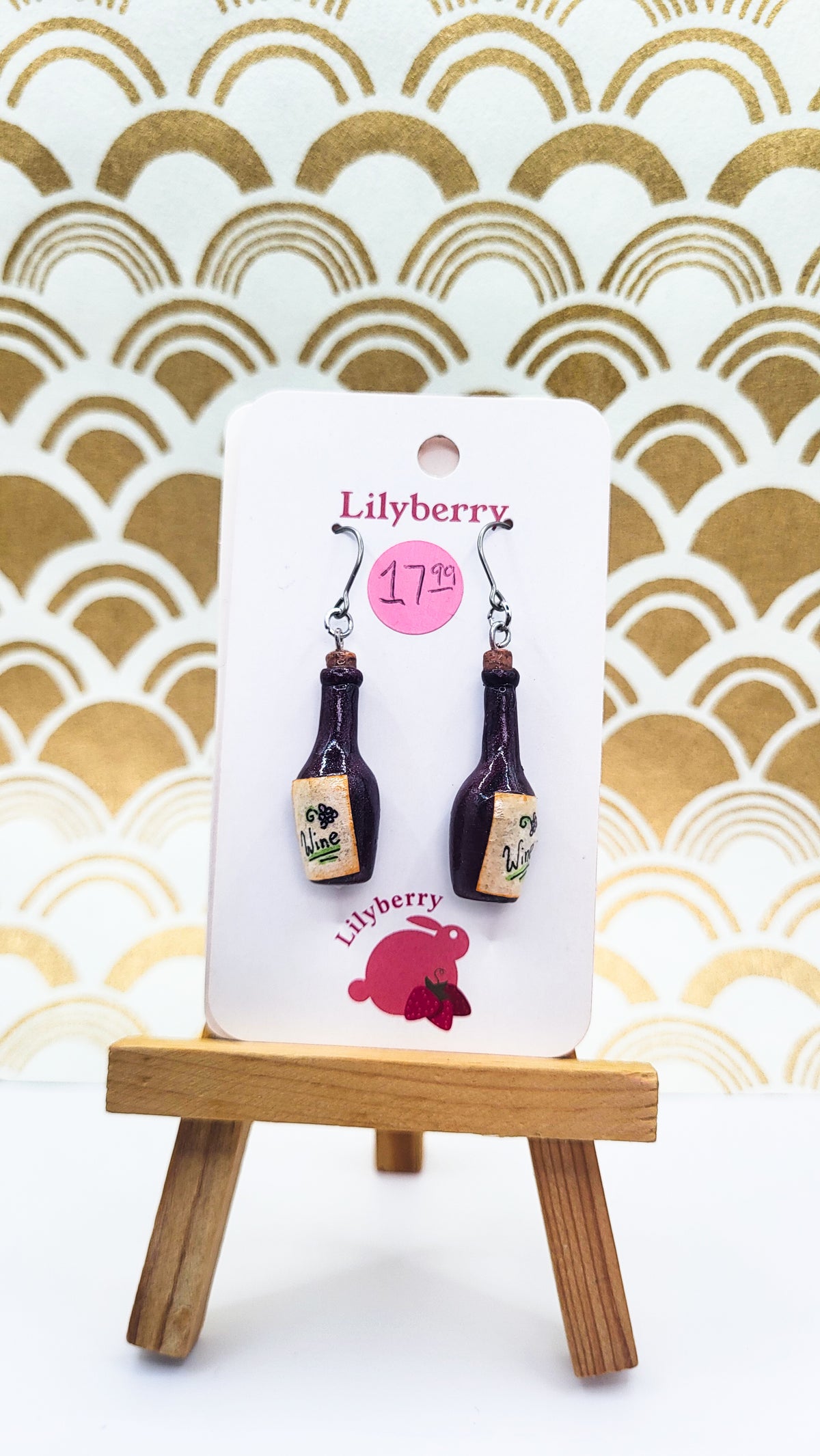 Wine bottle Earrings