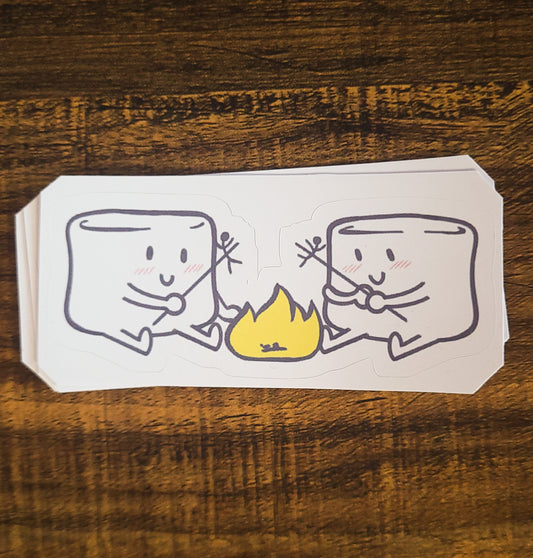 Roasting Marshmallow Sticker